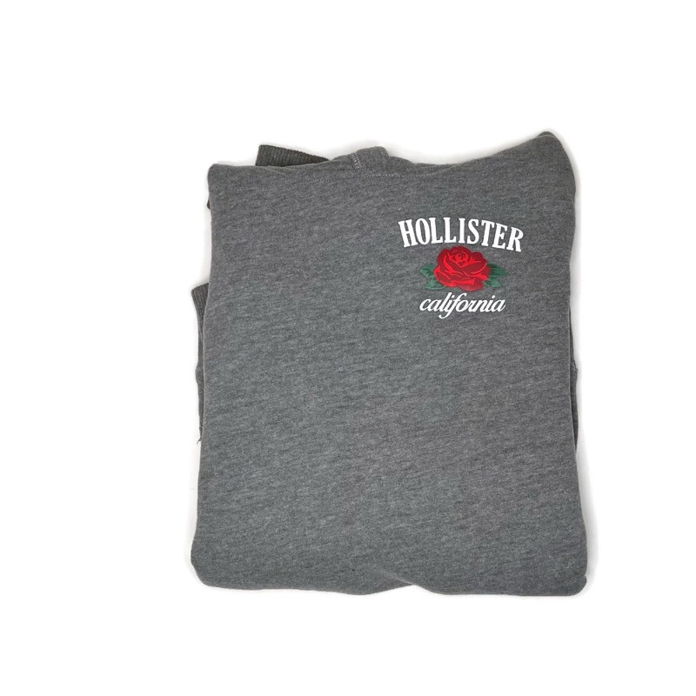 Hollister Gray and White hoodie with California Rose size XS